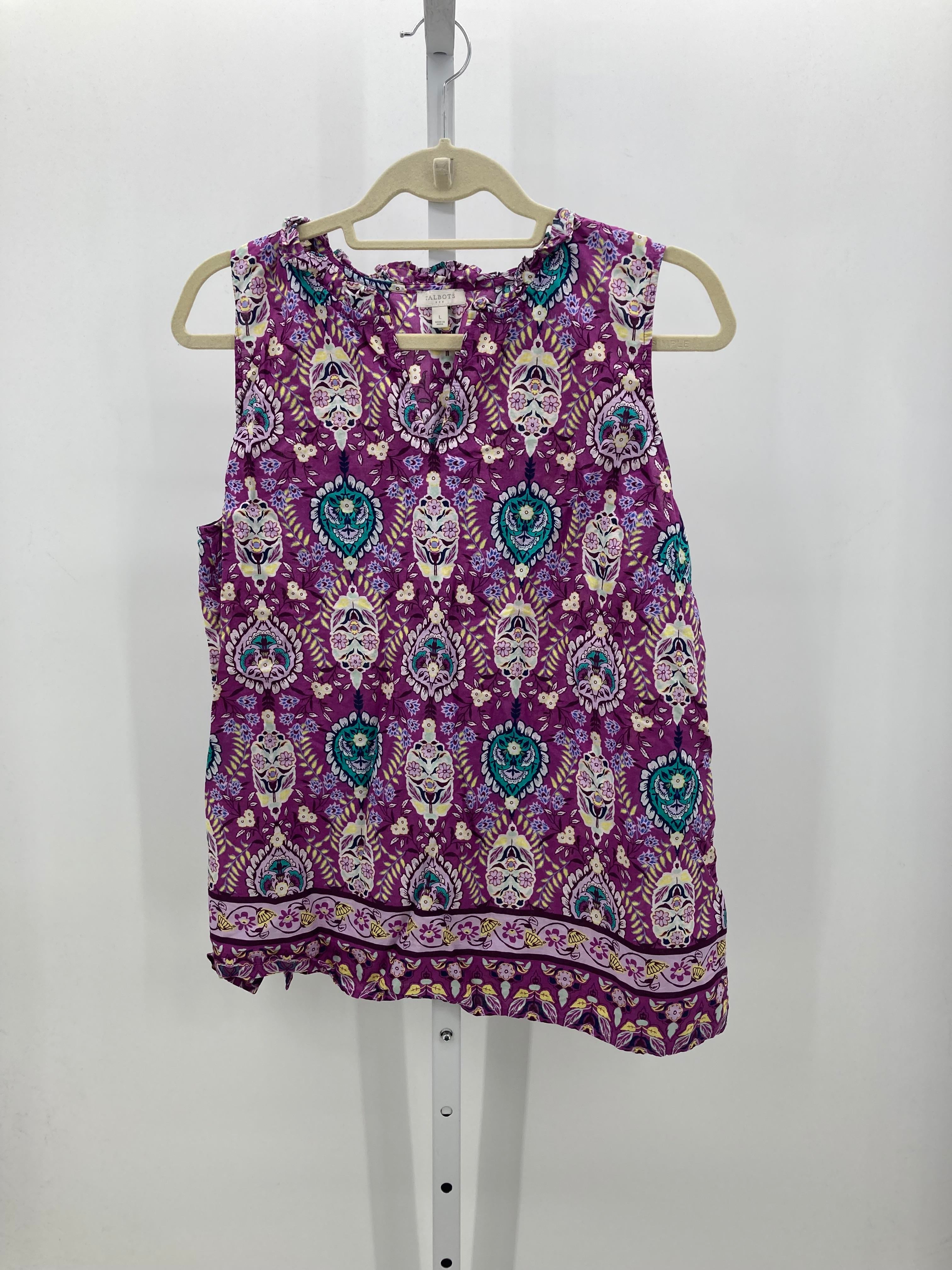 Talbots Size Large Misses Sleeveless Shirt
