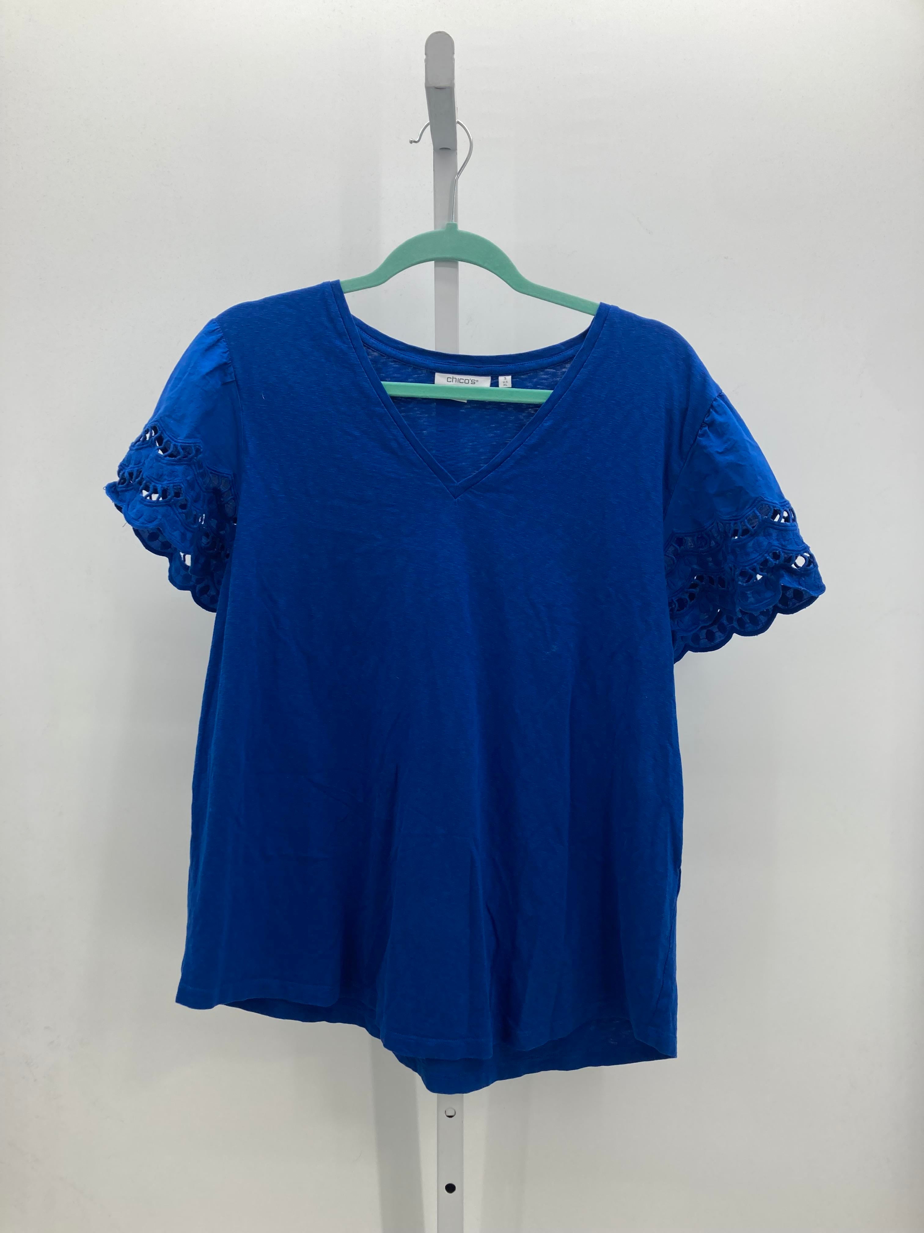 Chico's Size Extra Large Misses Short Sleeve Shirt
