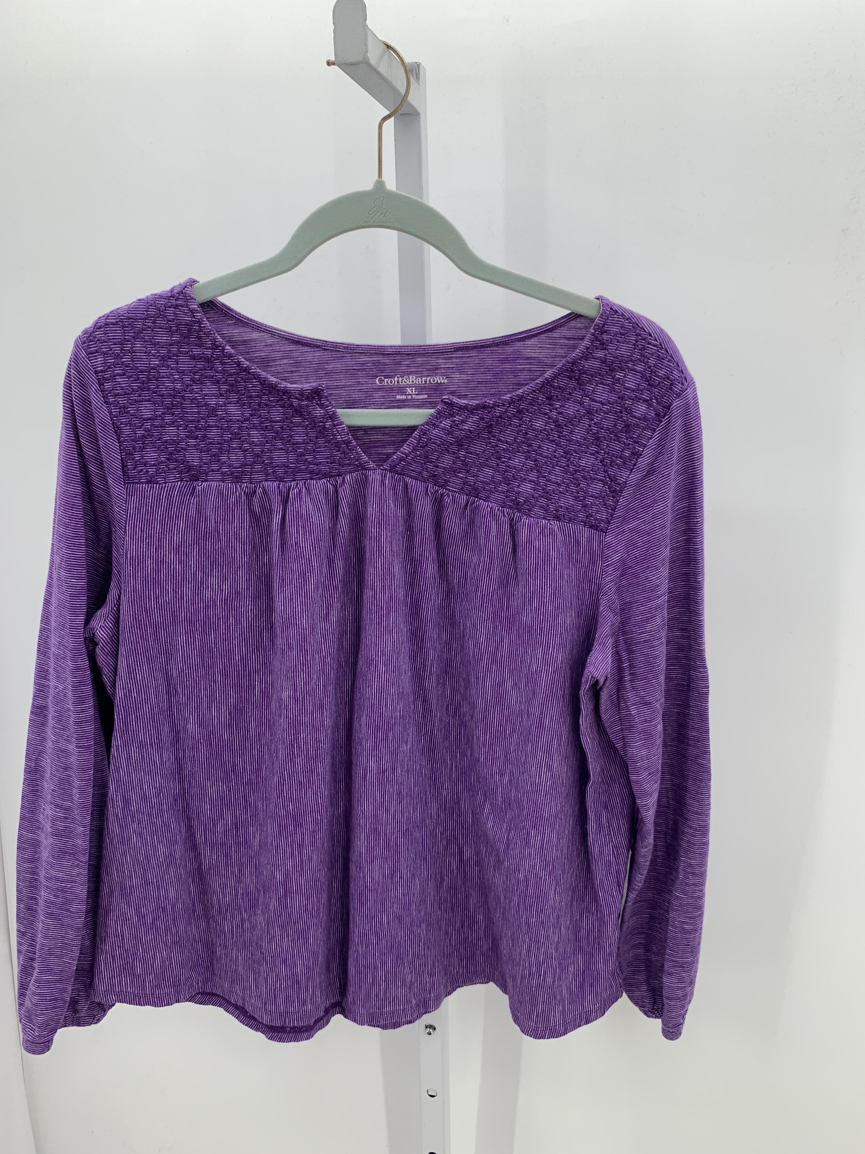 Croft & Barrow Size Extra Large Misses Long Sleeve Shirt