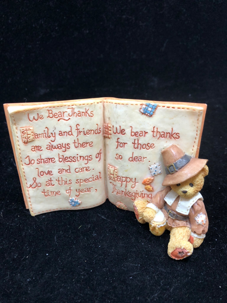 WE BEAR THANKS- ENESCO BEAR WITH BOOK
