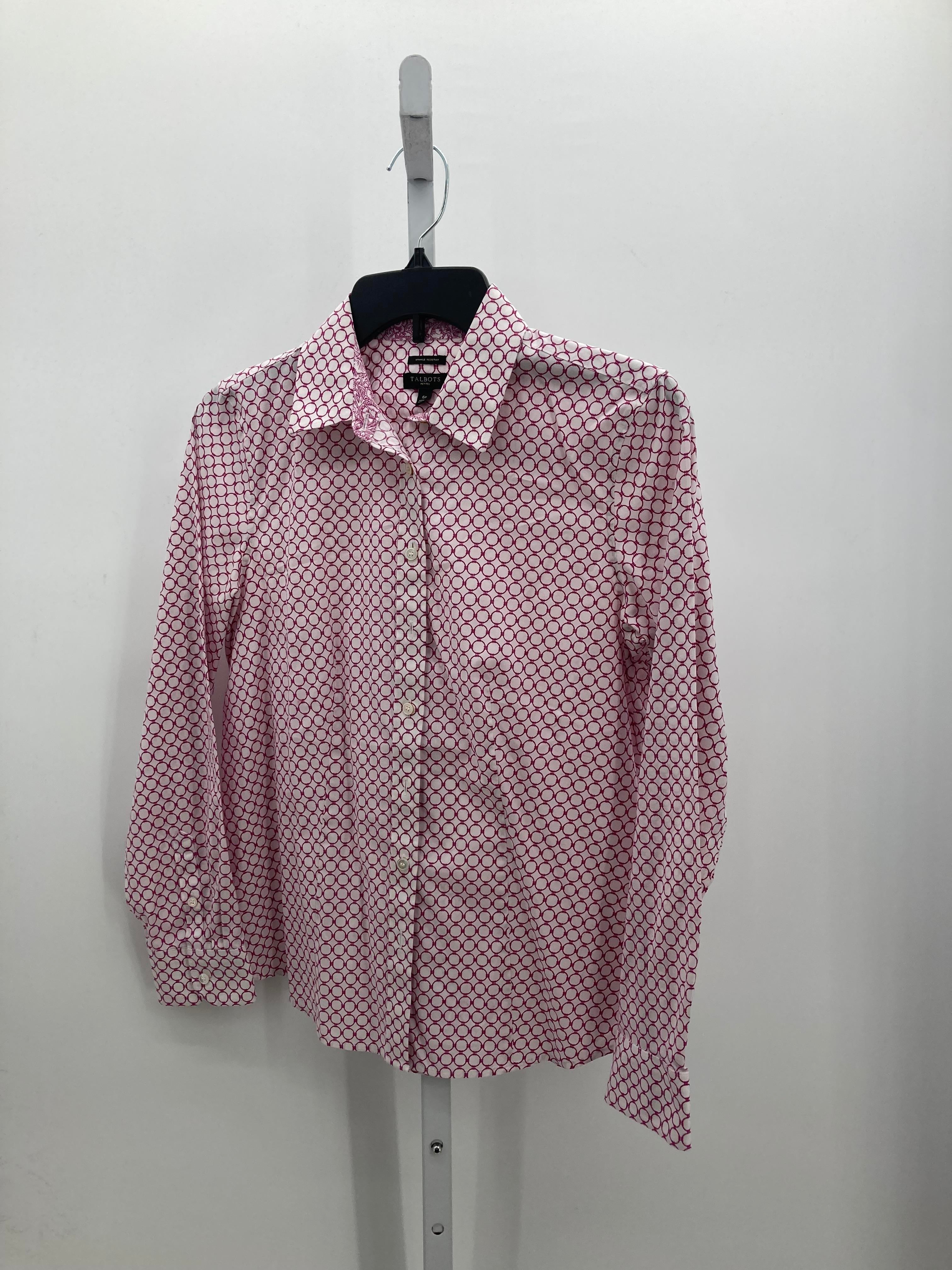 Talbots Size 6 Petite Petite Long Sleeve Shirt