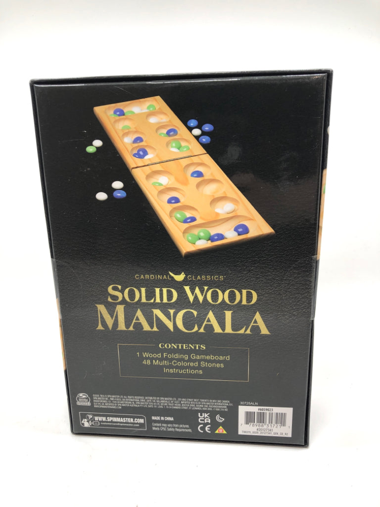 NIB WOOD MANCALA GAME.