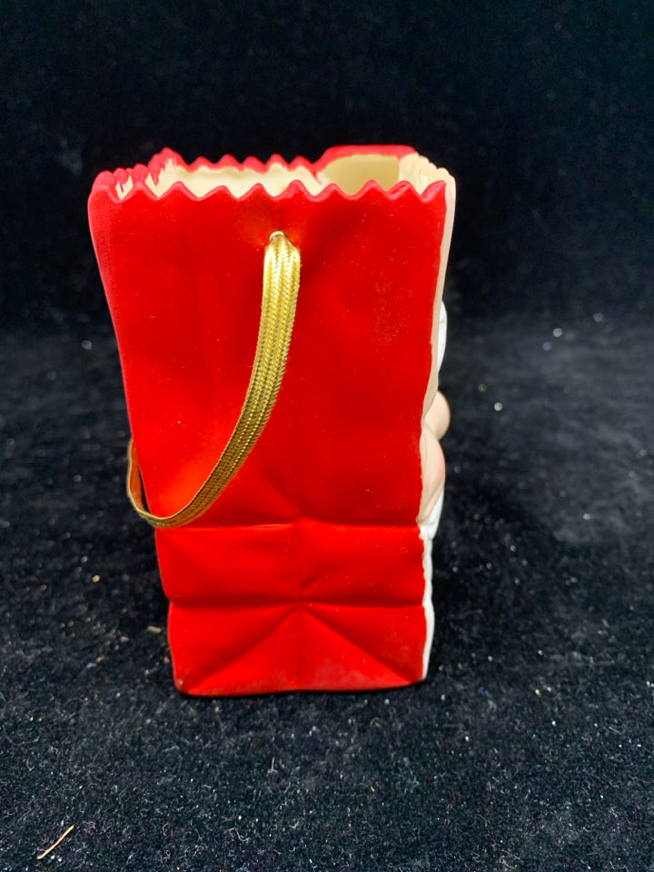 CERAMIC SANTA BAG.
