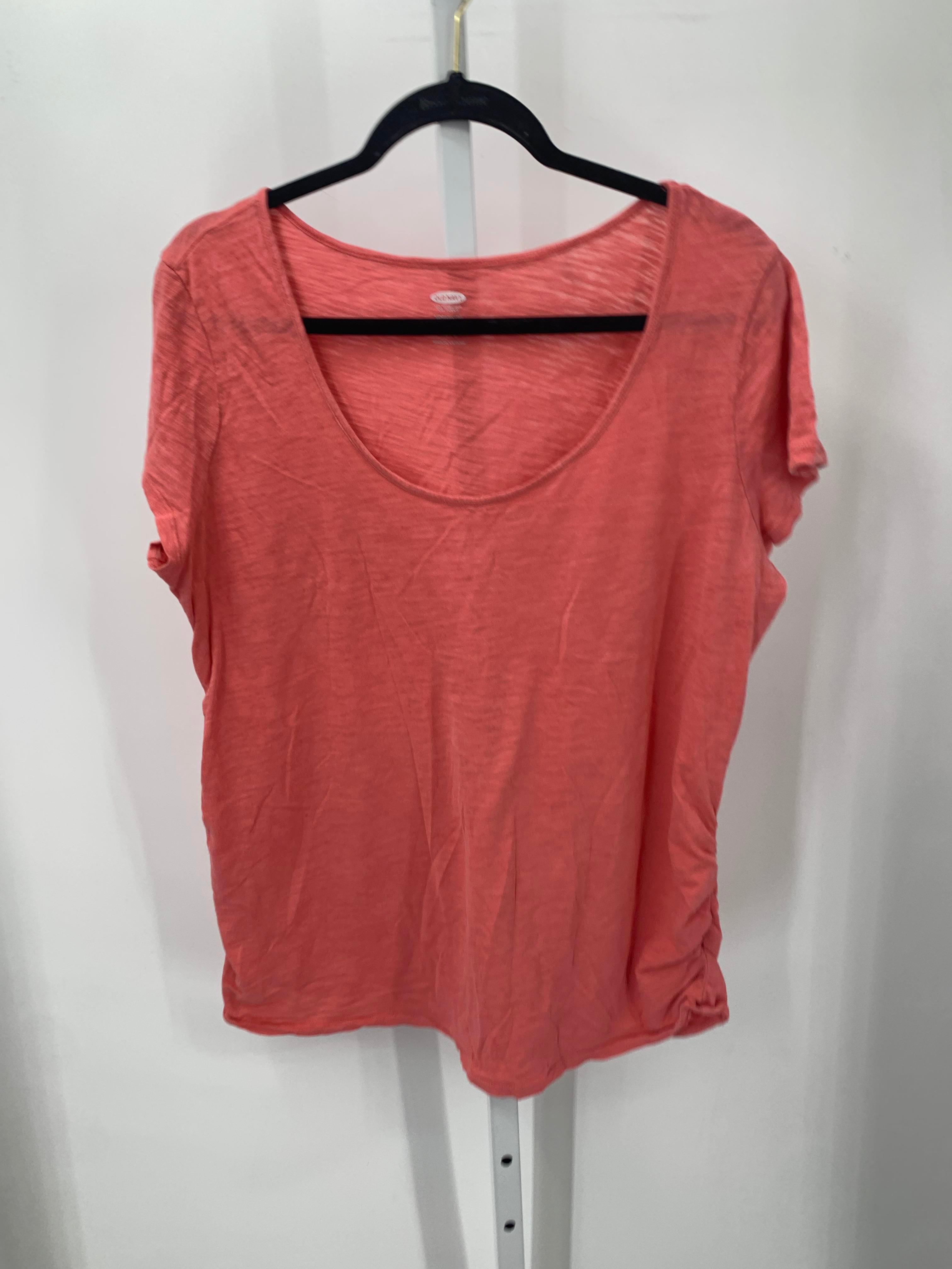 Old Navy Pink Size Extra Large Maternity Short Sleeve Shirt