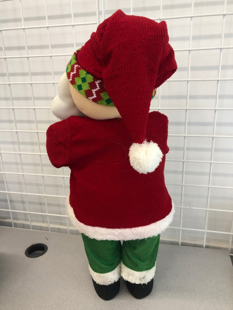 LG PLUSH STANDING SANTA DECOR.