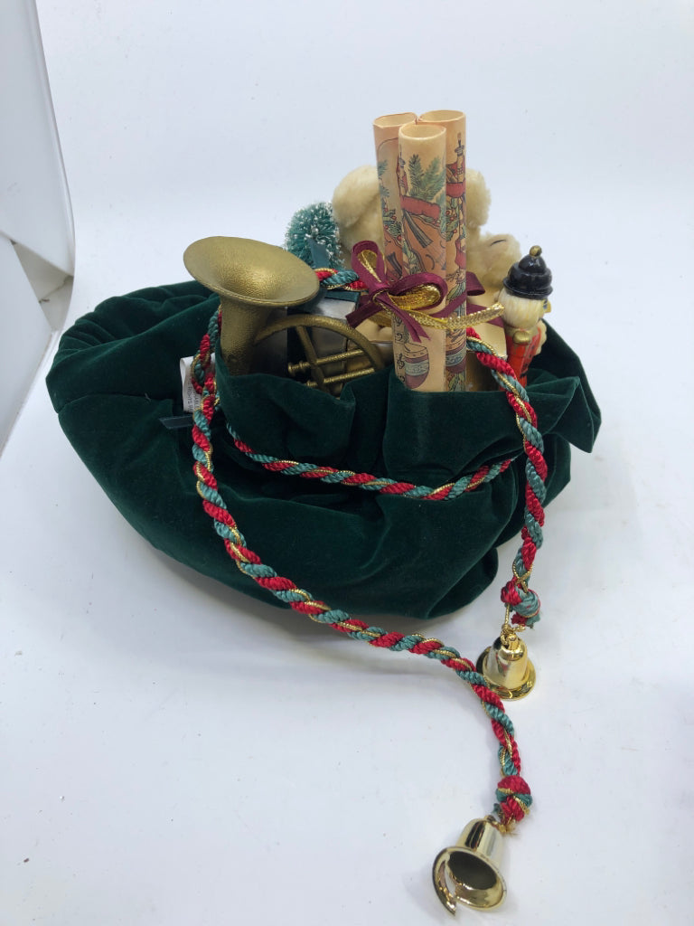 DECORATIVE BAG OF TOYS.
