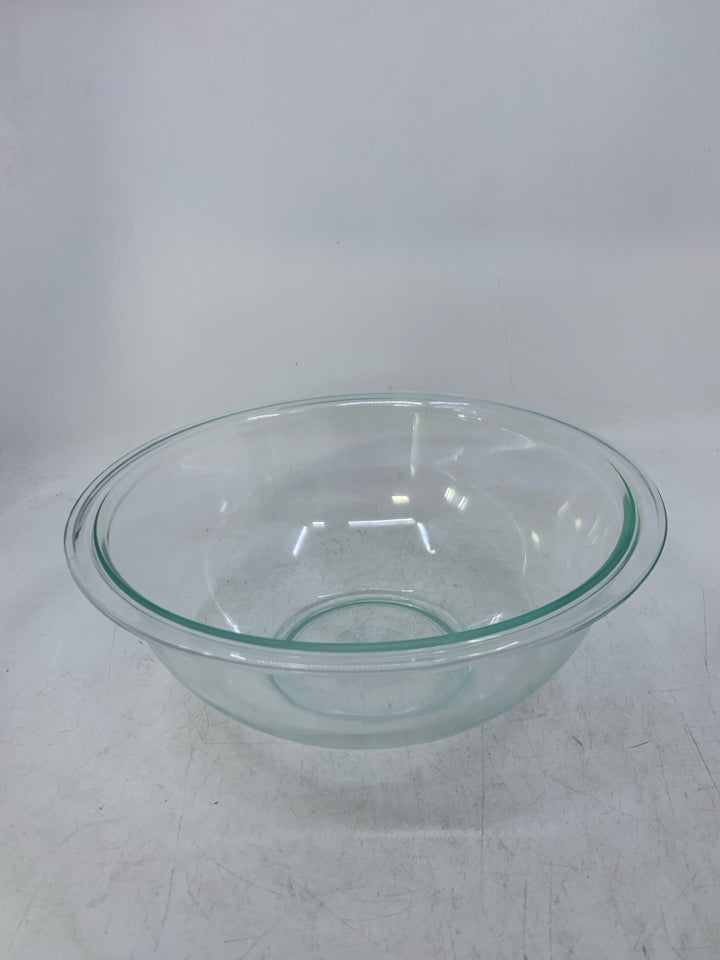 CLEAR BLUE TINT MIXING BOWL.