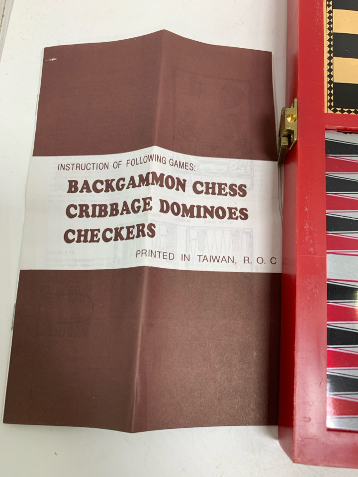 NEW VTG 5 MINI BOARD GAMES IN CASE.