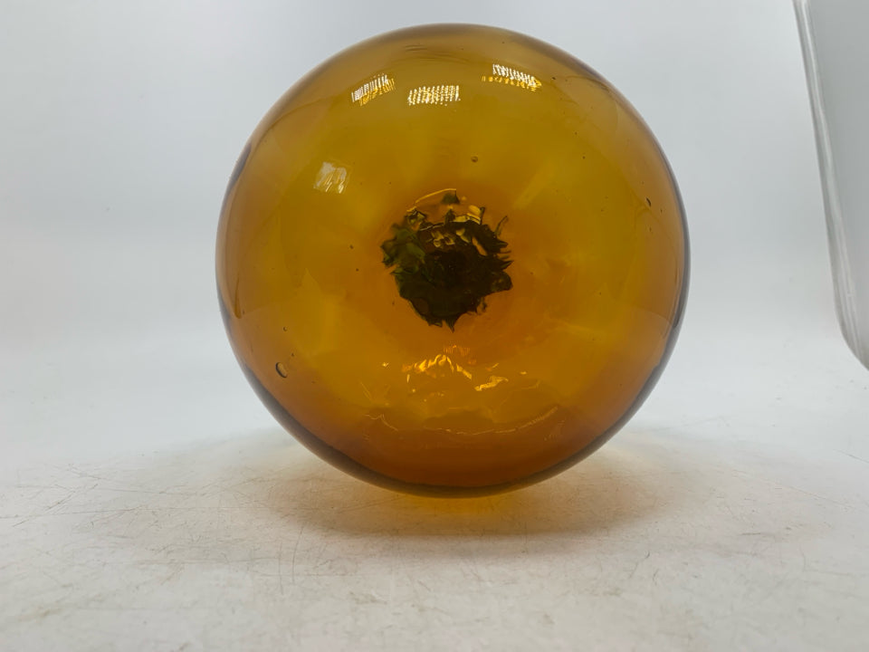 AMBER GLASS PUMPKIN.