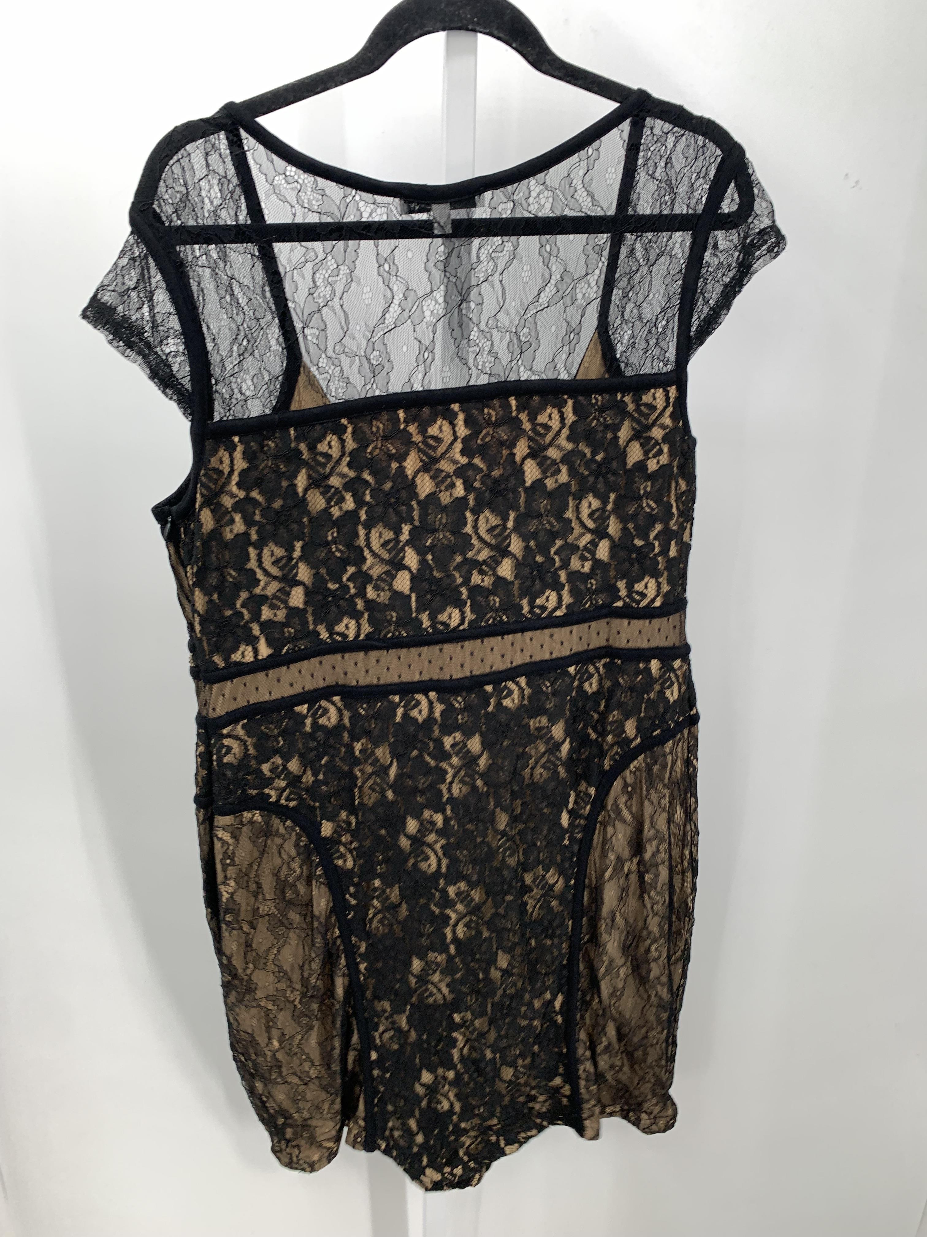 WD NY Size 1X Womens Short Sleeve Dress