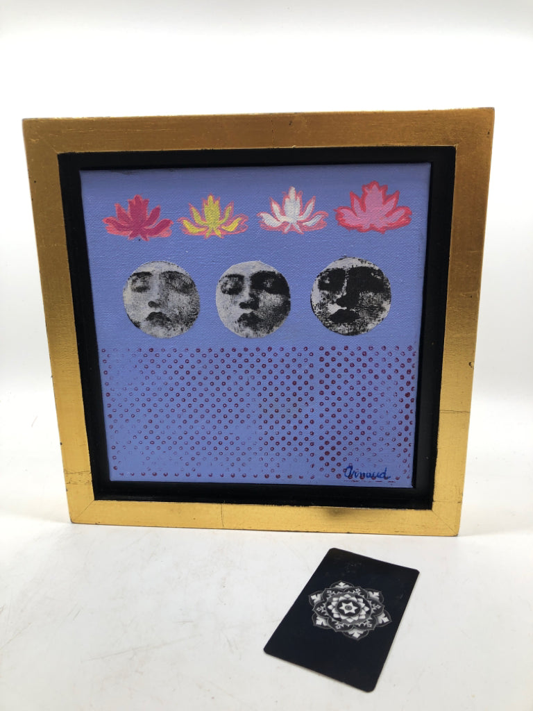 STAMPED FACE PRINT W/ARTIST CARD.