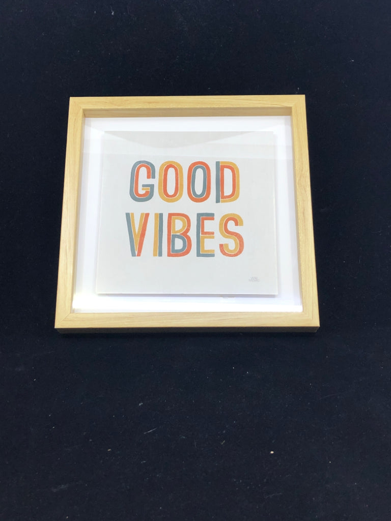 "GOOD VIBES" FRAMED PRINT.