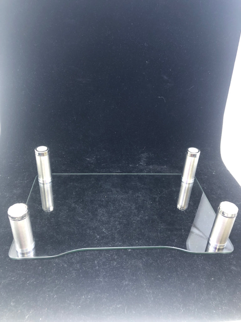 GLASS DESK RISER.
