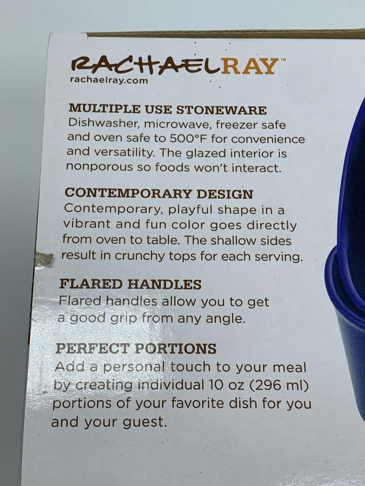 NIB 4PC RACHAEL RAY STONEWARE SINGLES.