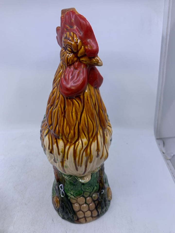 LARGE PAINTED STANDING ROOSTER.