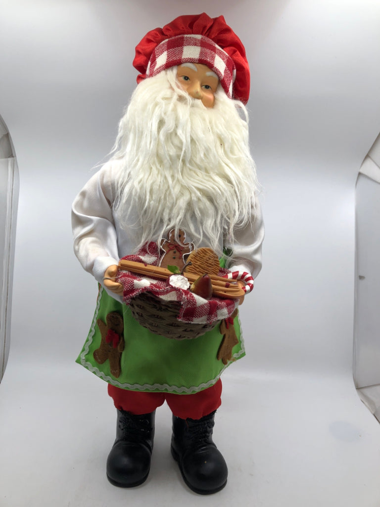 CHEF SANTA STANDING DECOR.