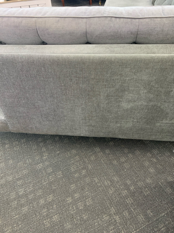 WEST ELM CHARCOAL GREY SECTIONAL SOFA *MINOR WEAR*.