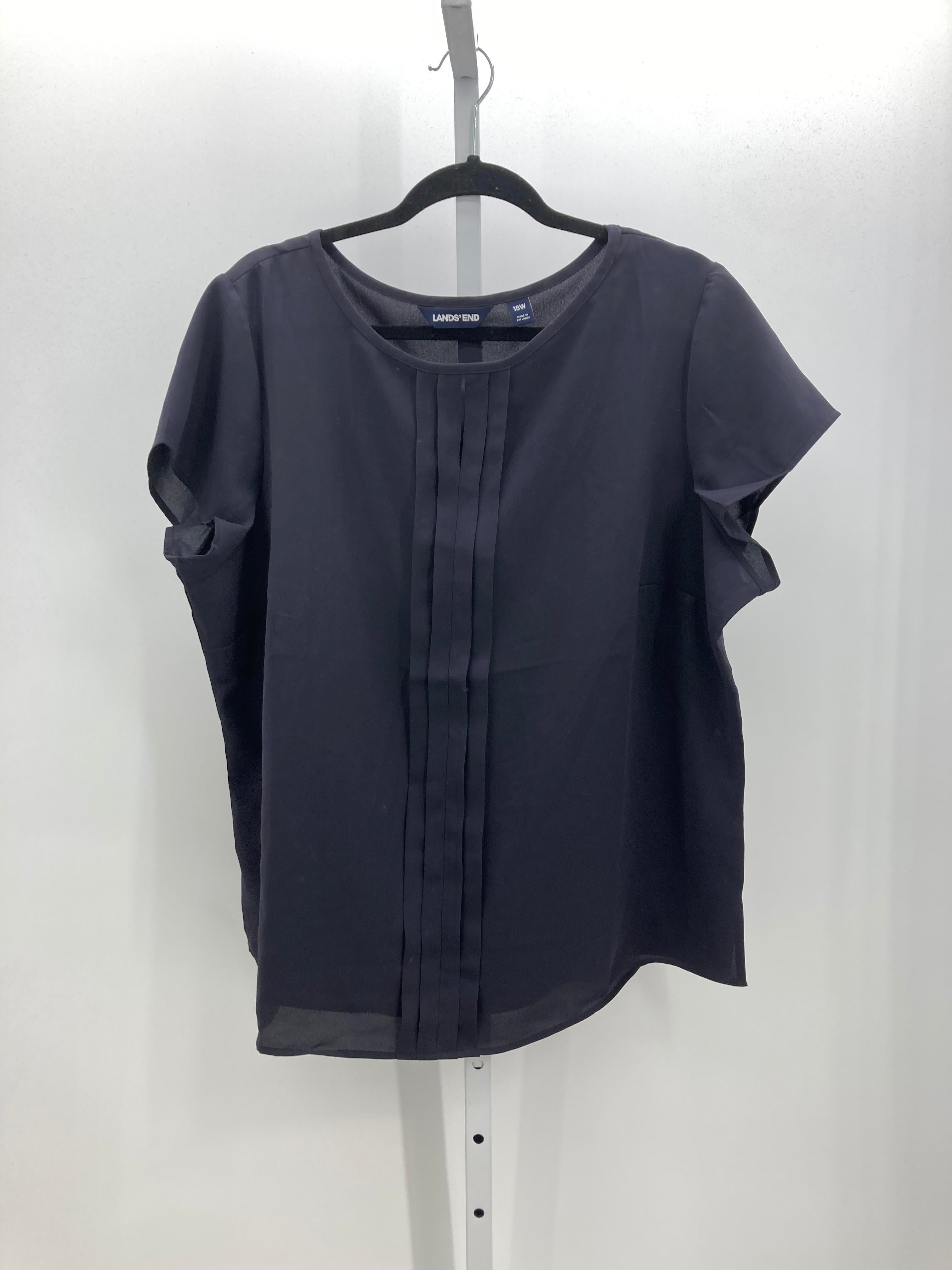 Lands End Size 18 W Womens Short Sleeve Shirt