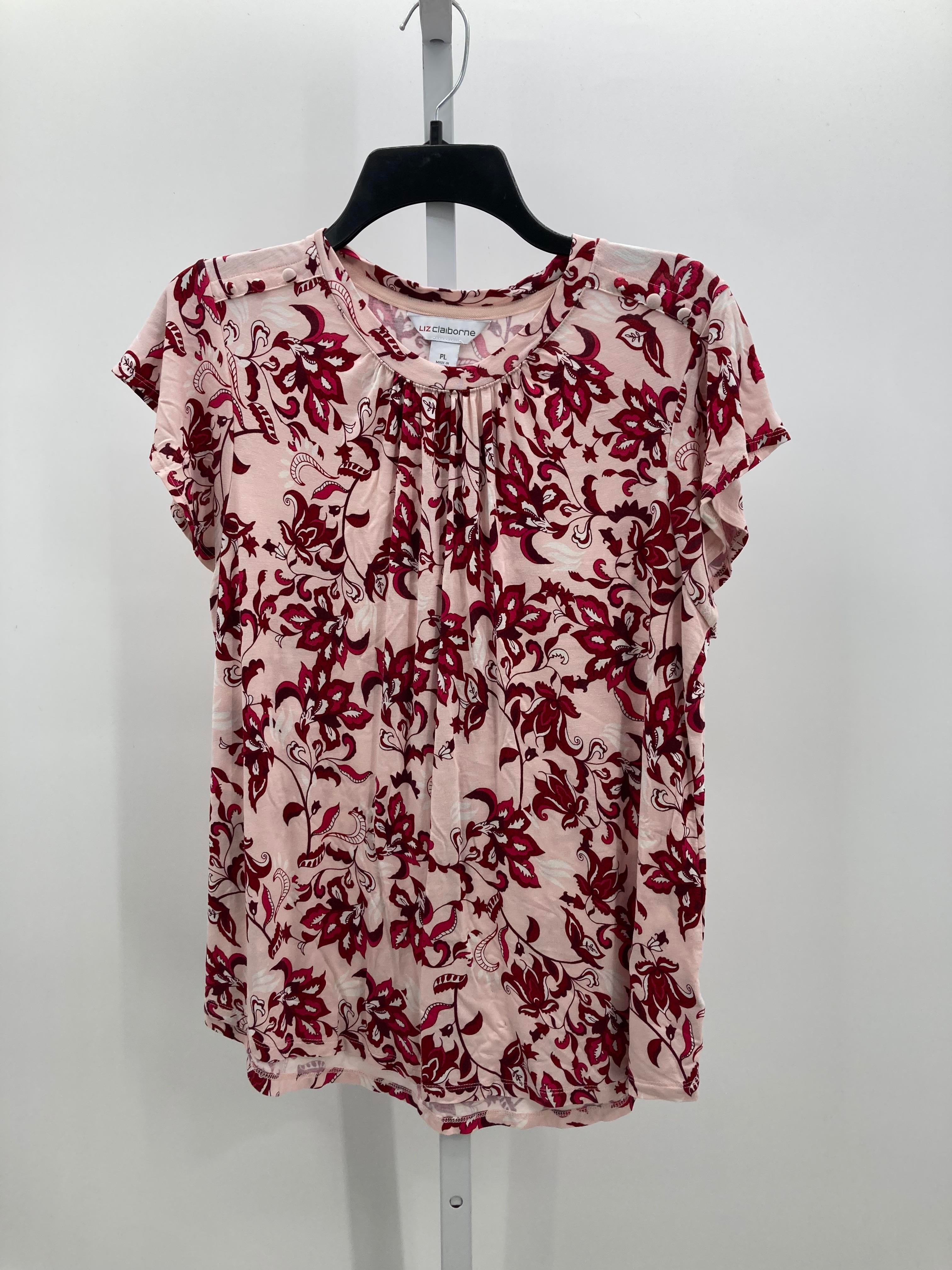 Liz Claiborne Size Large Petite Petite Short Sleeve Shirt