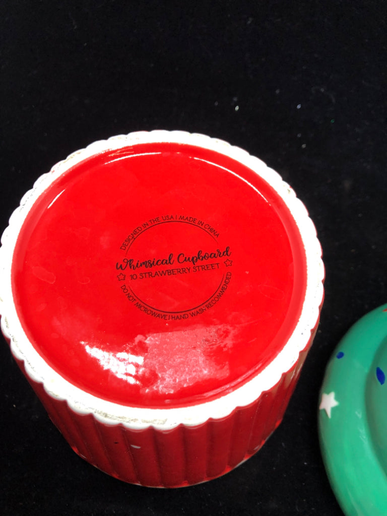 CHRISTMAS TREE CUPCAKE COOKIE JAR - WHIMSICAL CUPBOARD.