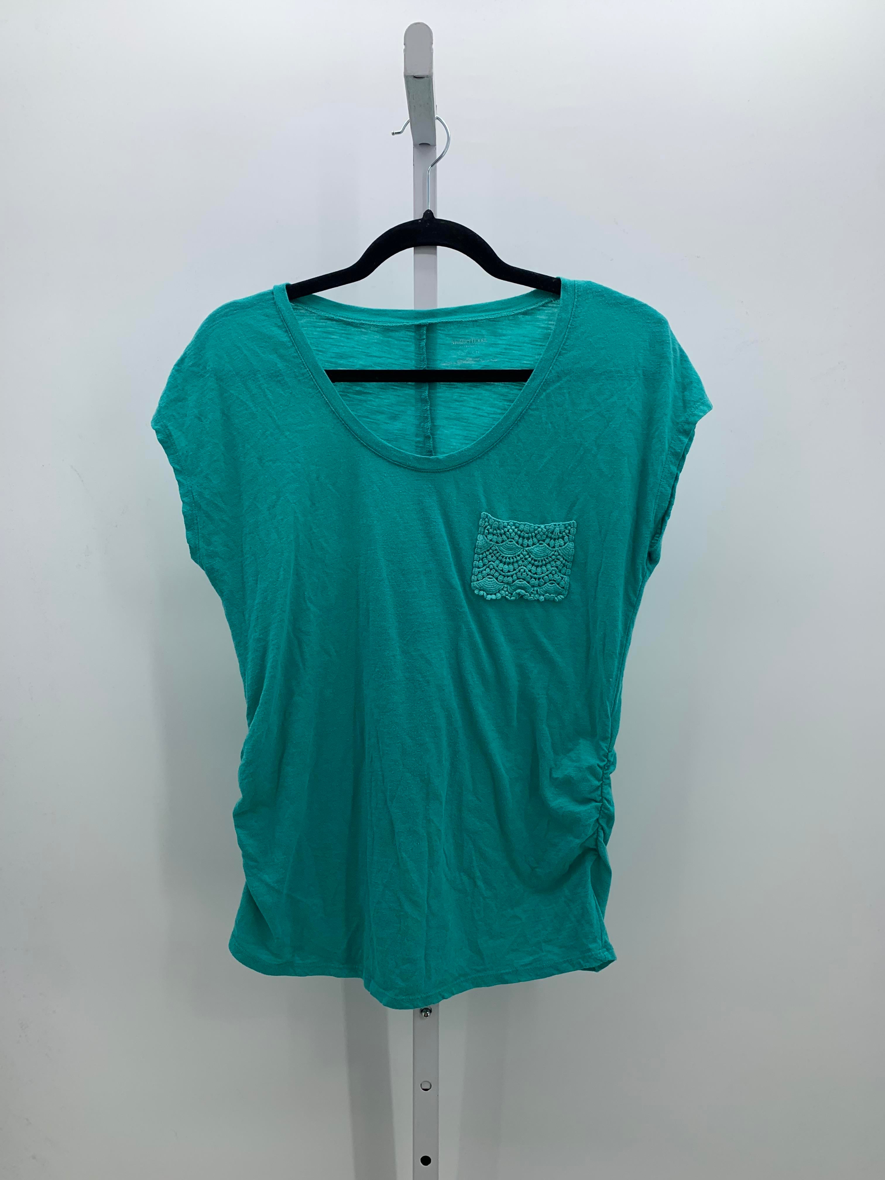 Motherhood Teal Size Small Maternity Short Sleeve Shirt