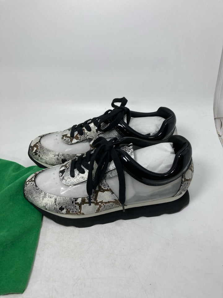 Jessica Rich Transparent "Gold Snake" Sneakers w/ Bag- New (Eur-39, US-8-9)