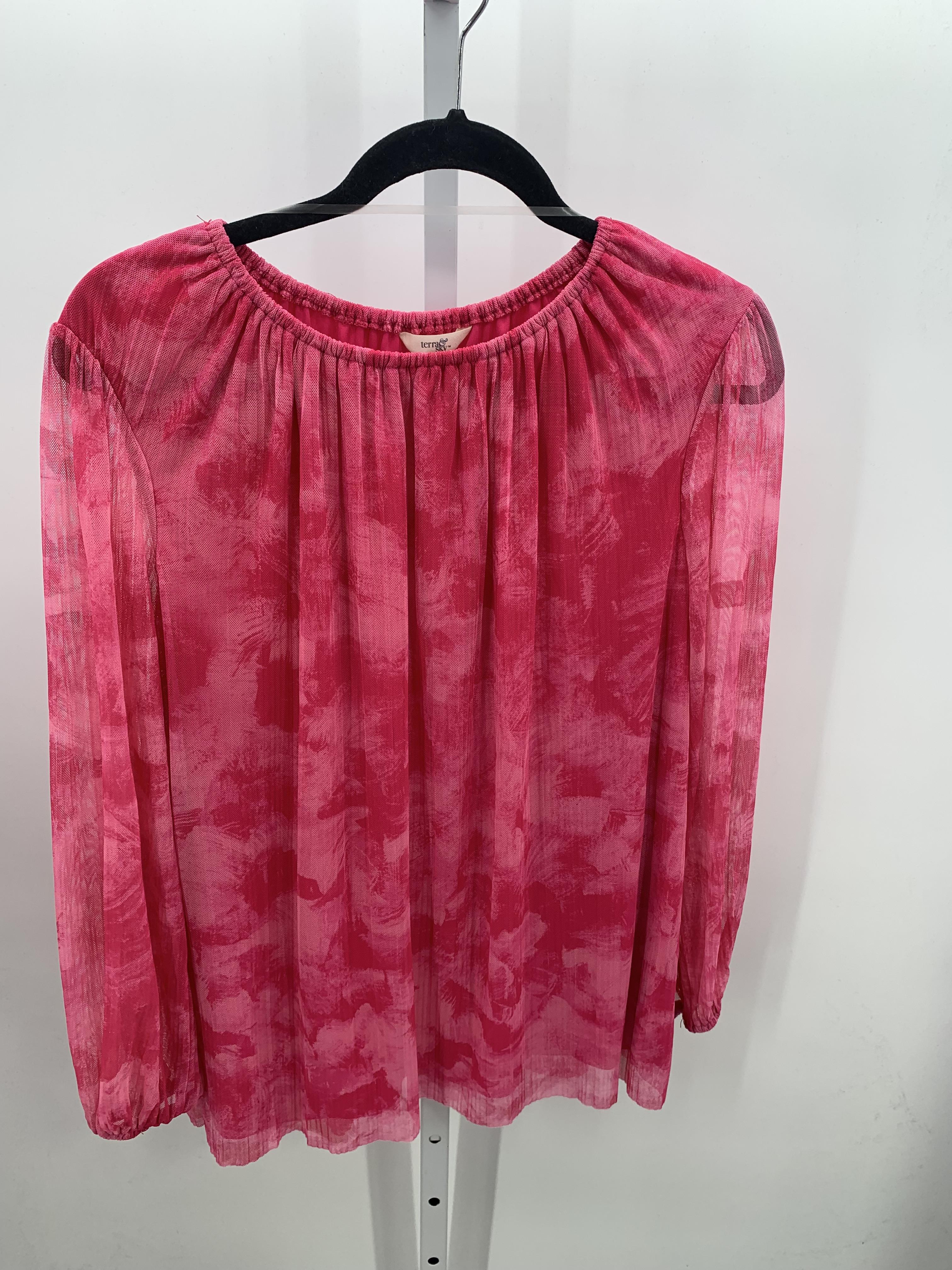 Terra & Sky Size 0X Womens Long Sleeve Shirt