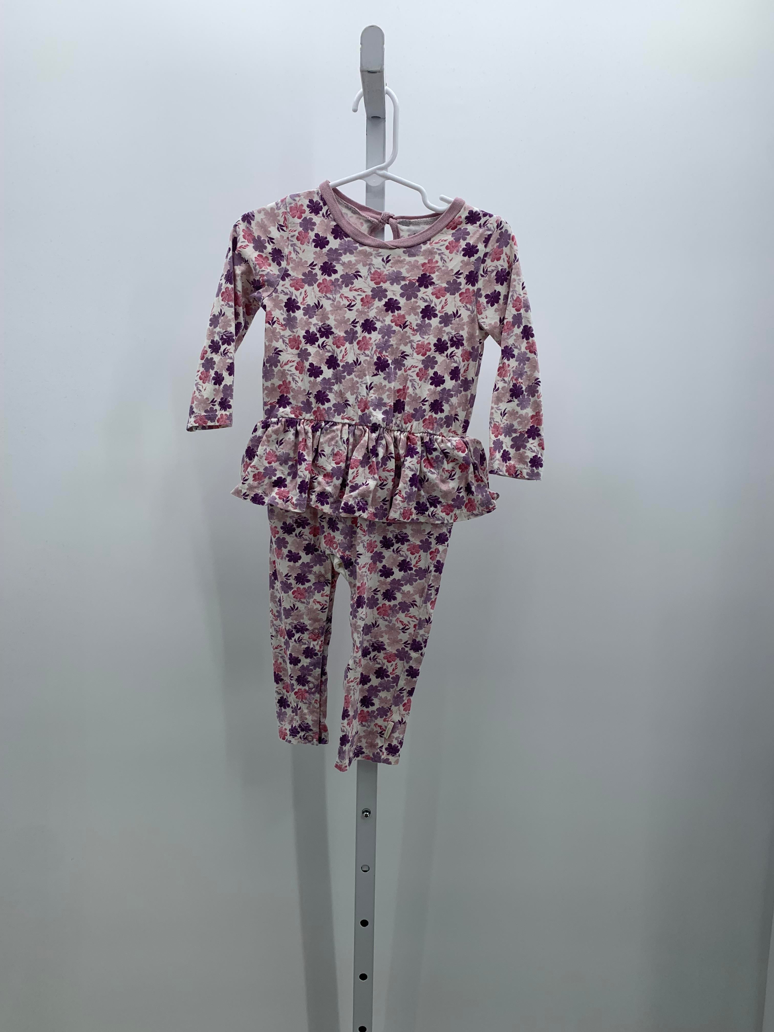 FLORAL PEPLUM WAIST KNIT ROMPER