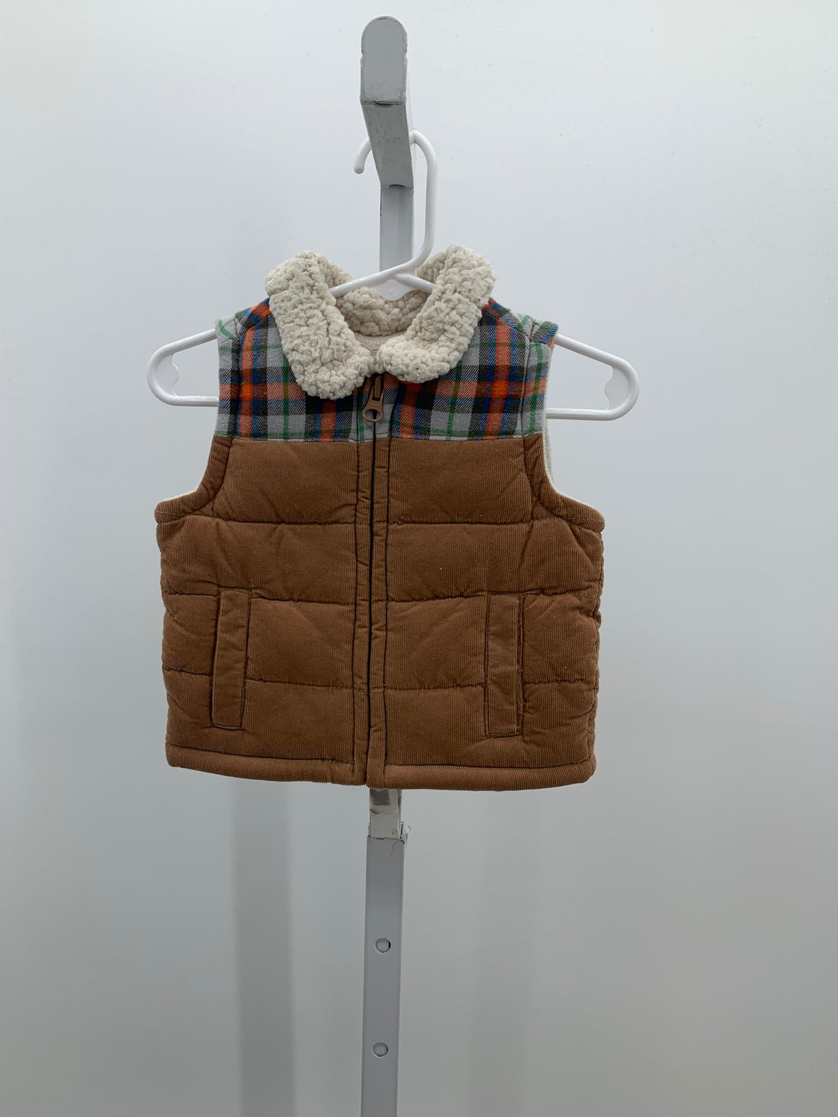 PLAID ZIP UP