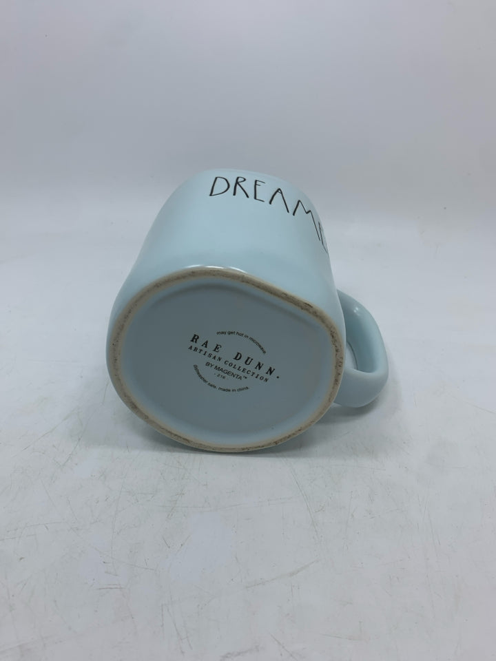 RAE DUNN BLUE DREAMER MUG.