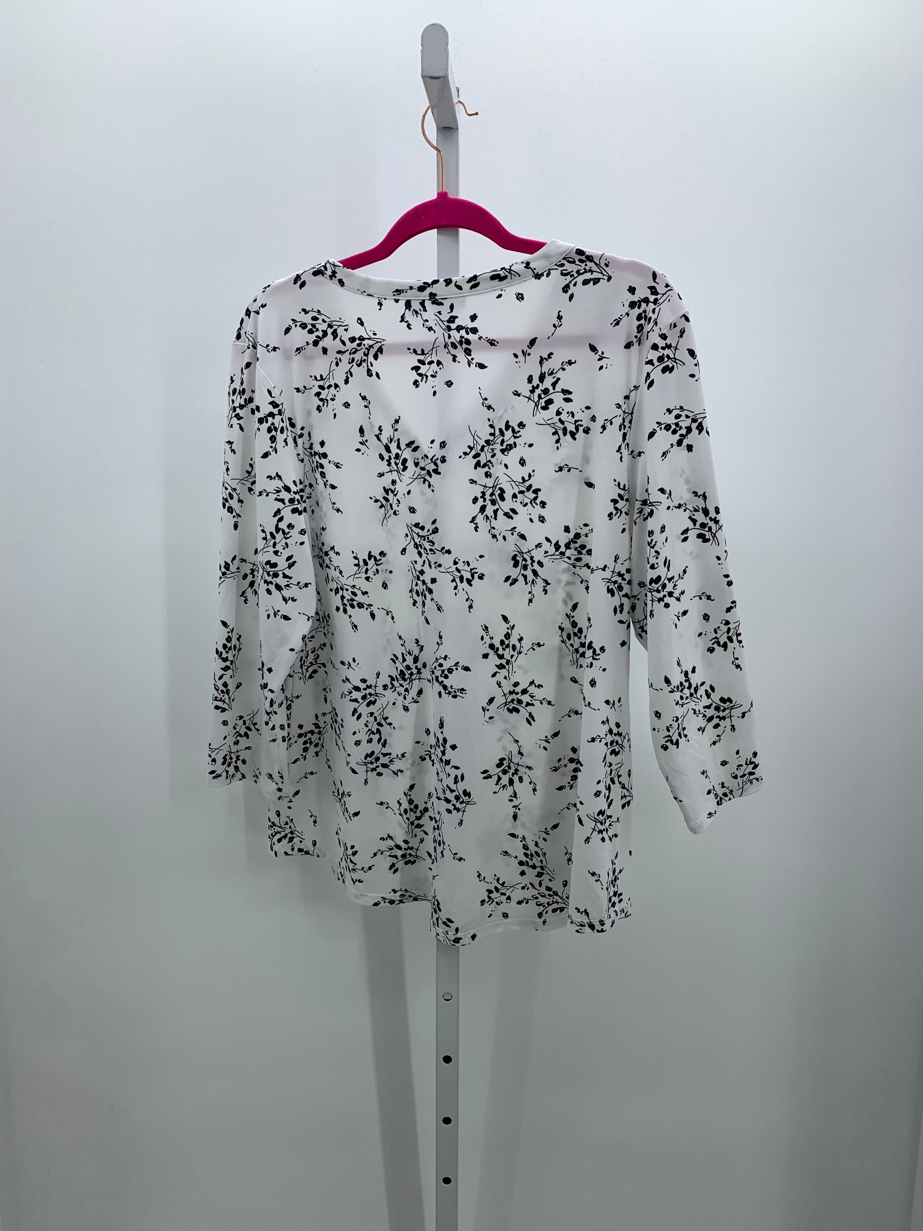 Croft & Barrow Size Large Misses 3/4 Sleeve Shirt