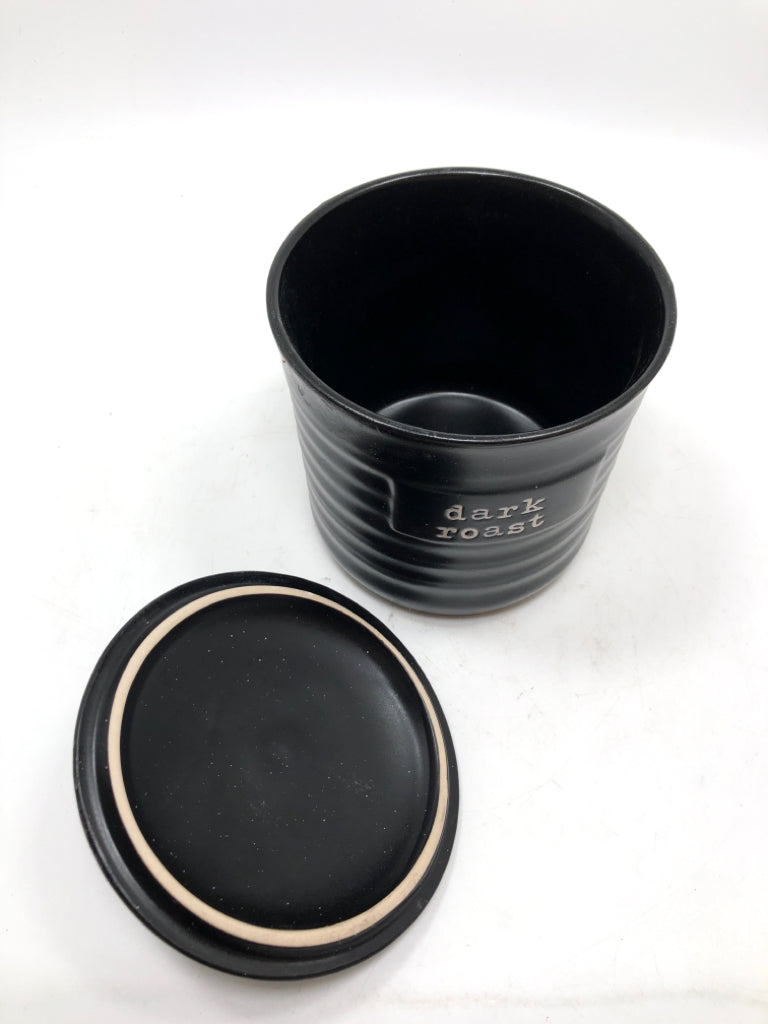 CERAMIC DARK ROAST CANISTER.