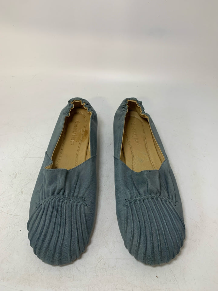 Chocolat Blu Pleated Leather Ballet Flats