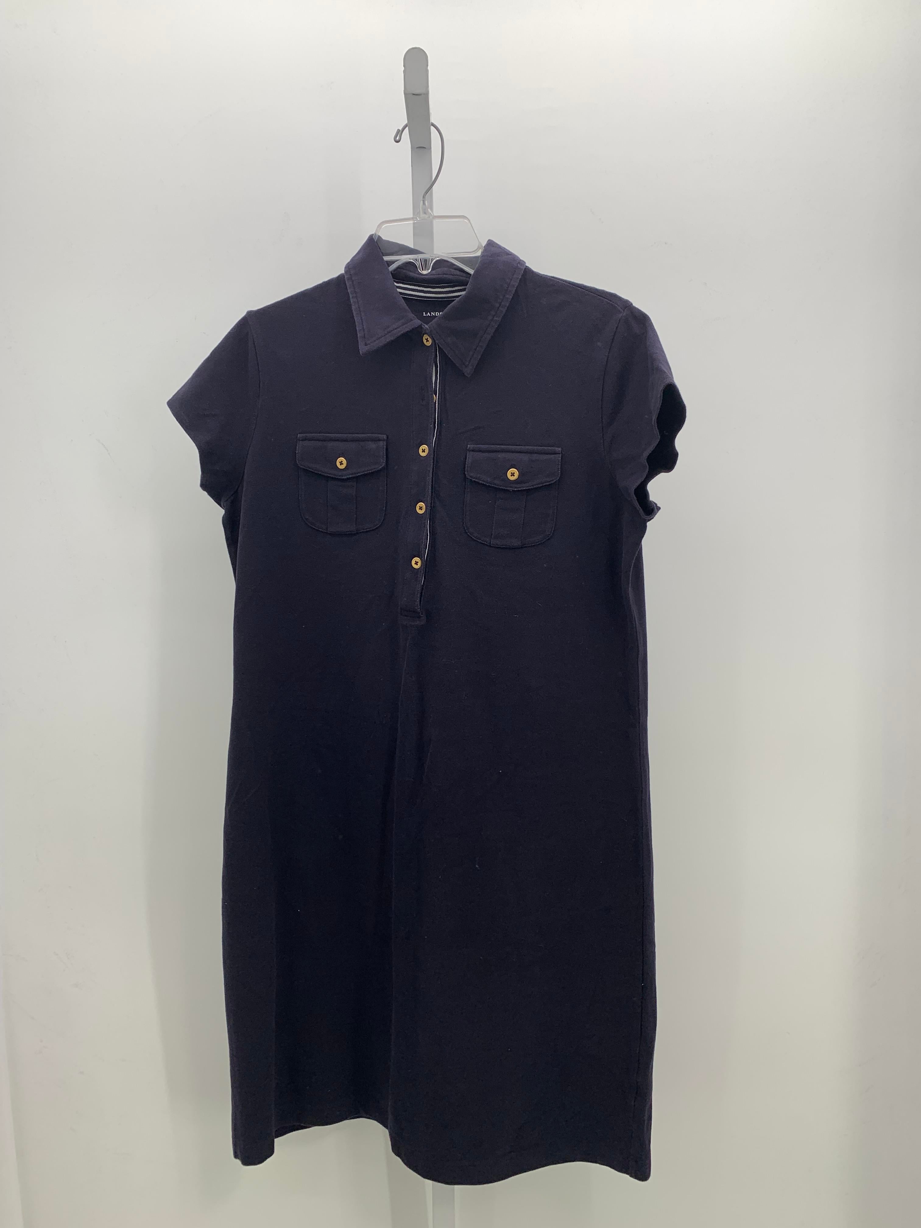 Lands End Size Medium Misses Short Sleeve Dress