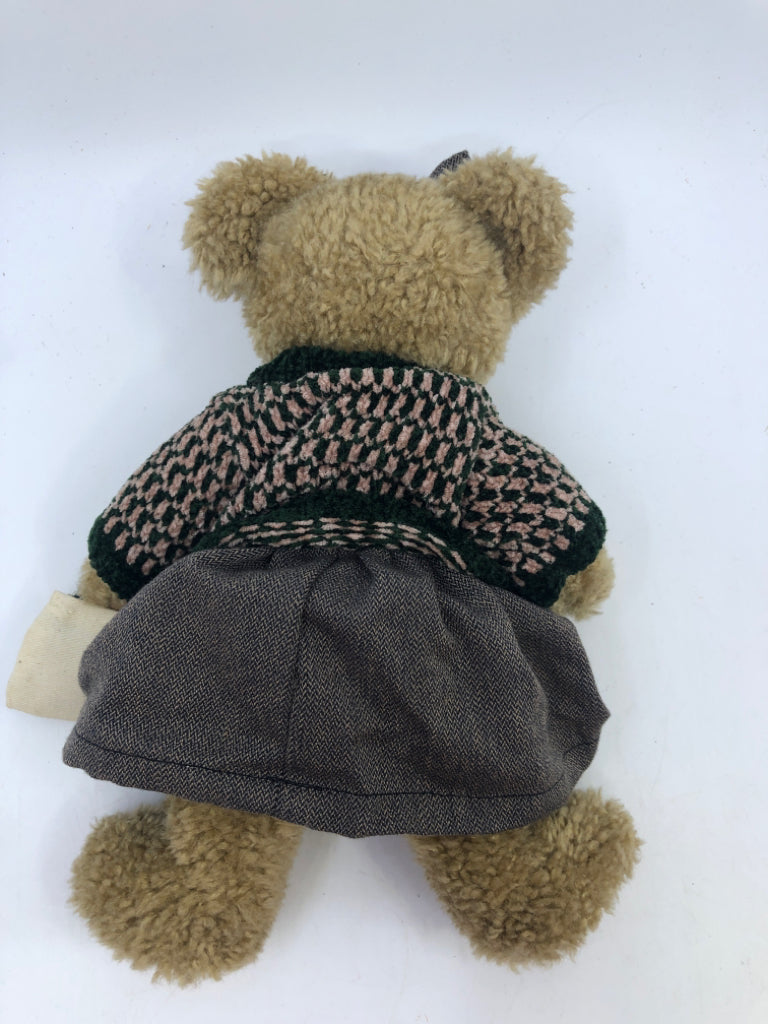 BOYDS BEAR BERNICE B BEAR IN SKIRT.
