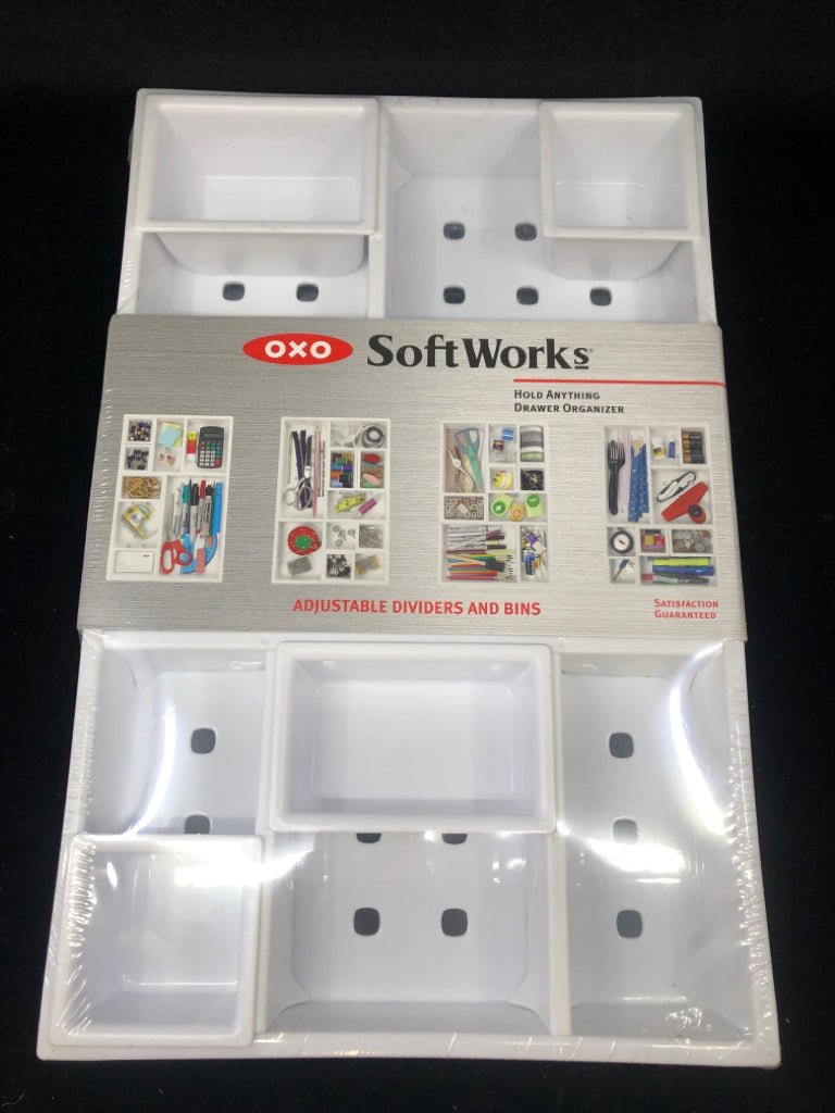 NIP ADJUSTABLE DIVIDERS & BINS WHITE SOFTWORKS.