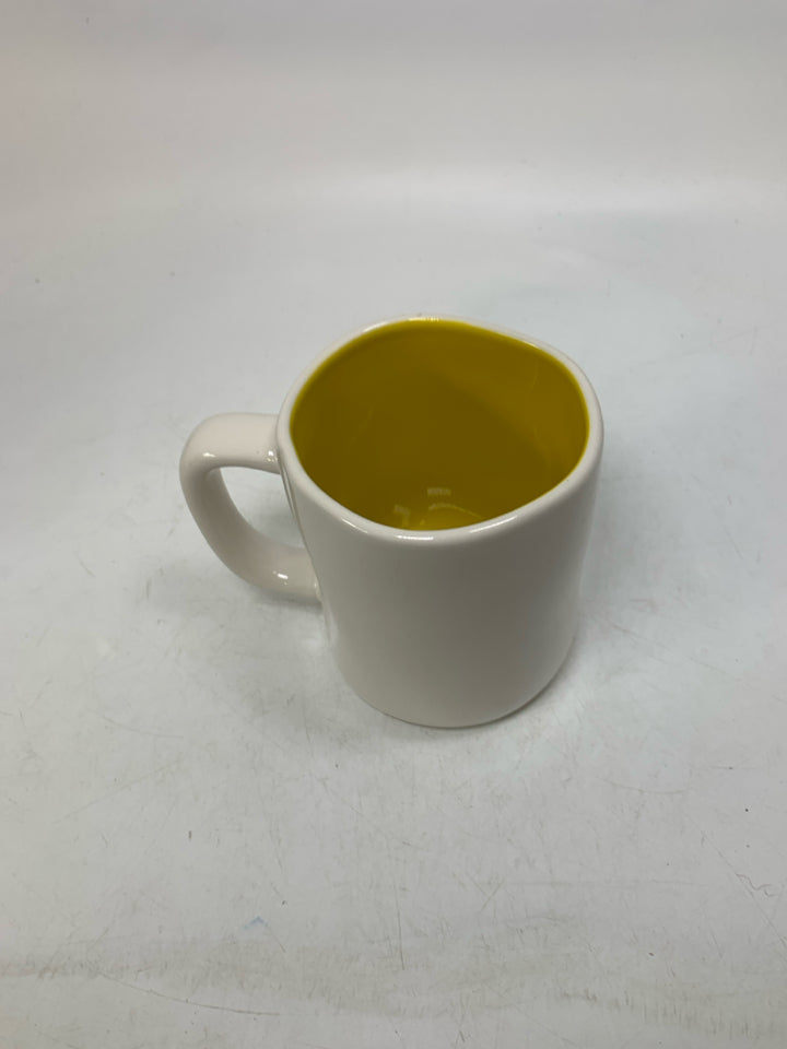 MY CUP OF TEA YELLOW INSIDE MUG.