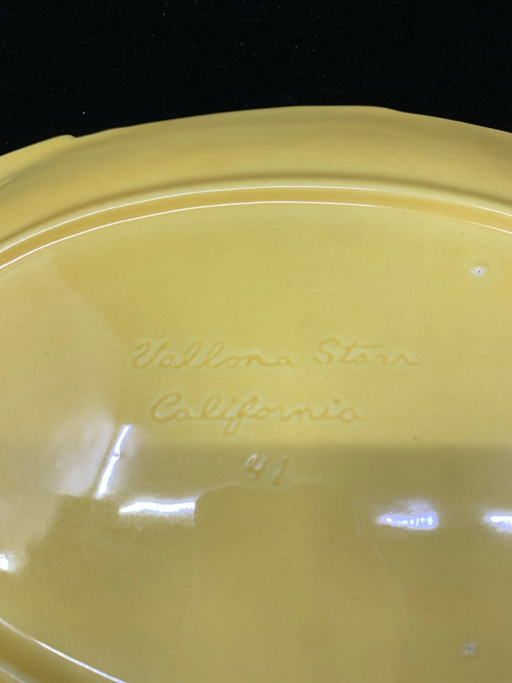 VTG VALLONA STAR OVAL CORN EMBOSSED SERVING PLATE.