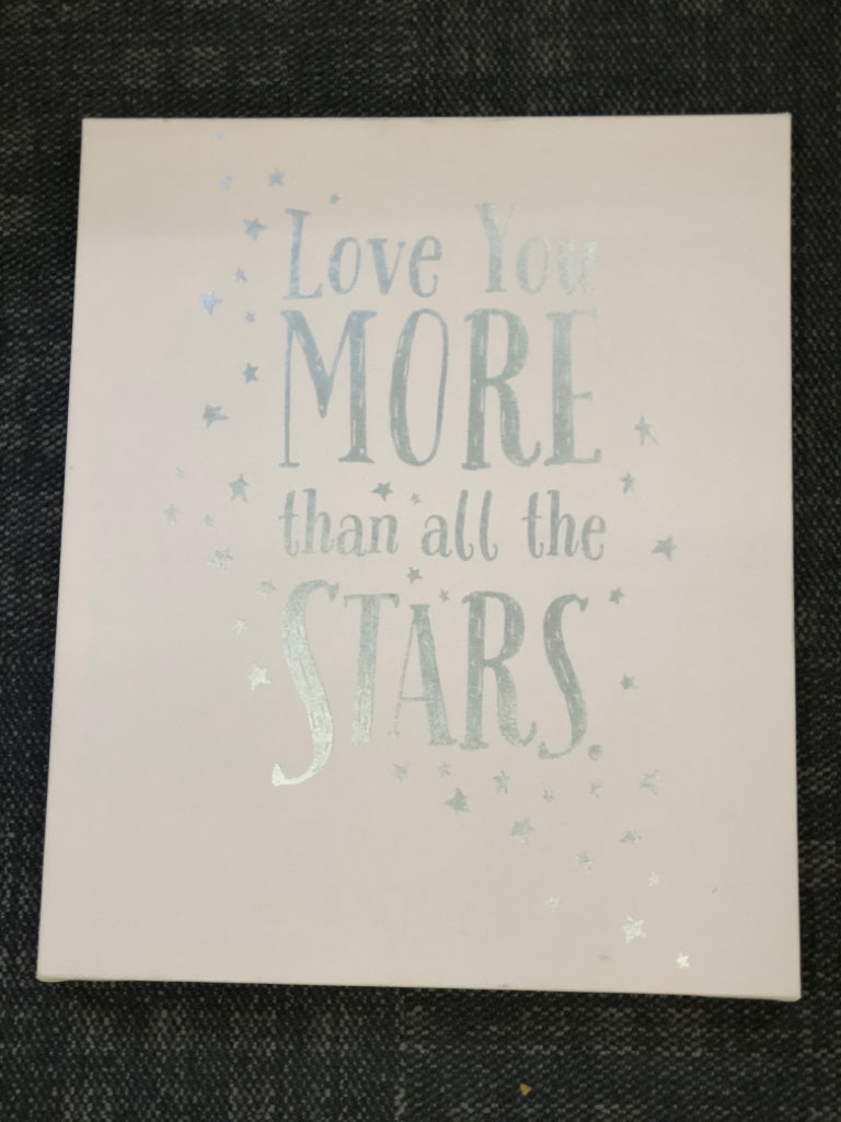 PINK LOVE YOU MORE CANVAS WALL ART.