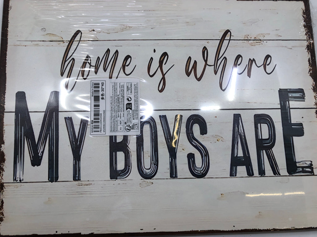 NIP HOME IS WHERE MY BOYS ARE CANVAS.