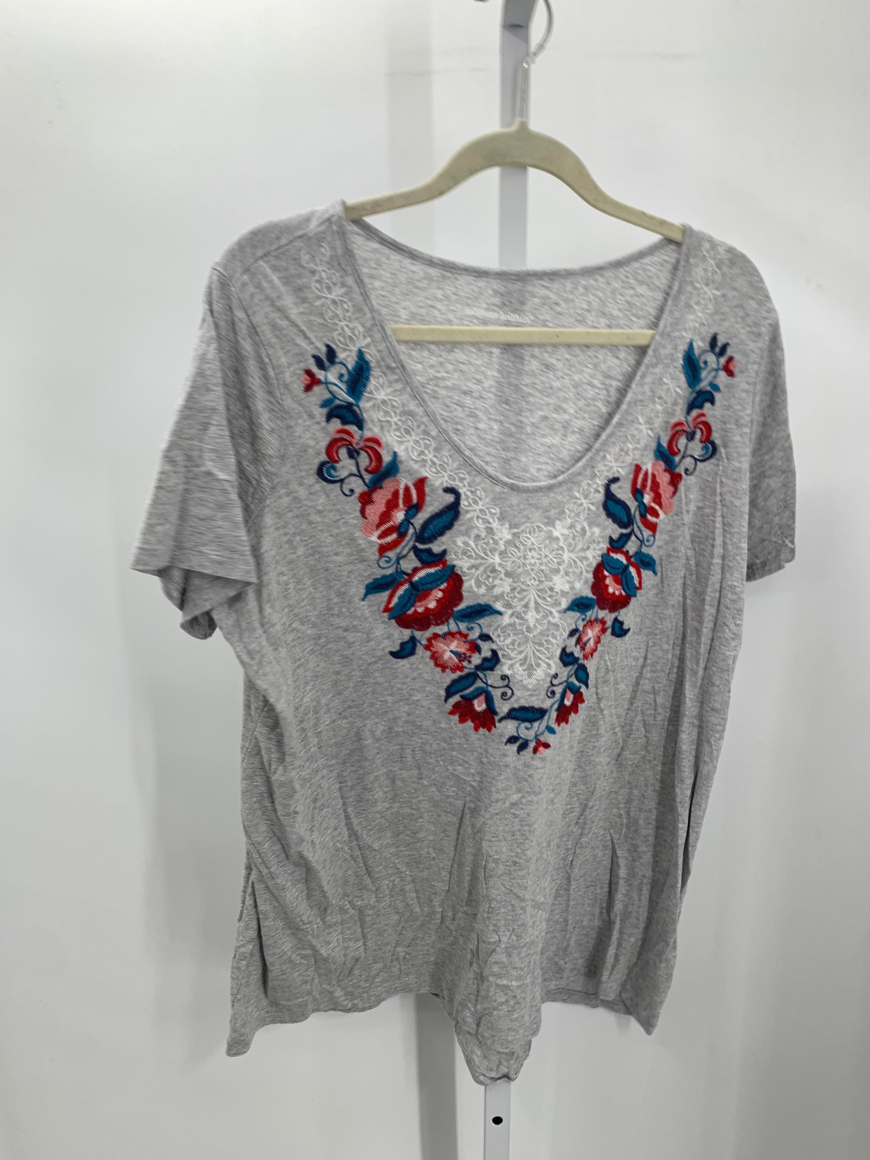 Woman Within Size 18/20 W Womens Short Sleeve Shirt