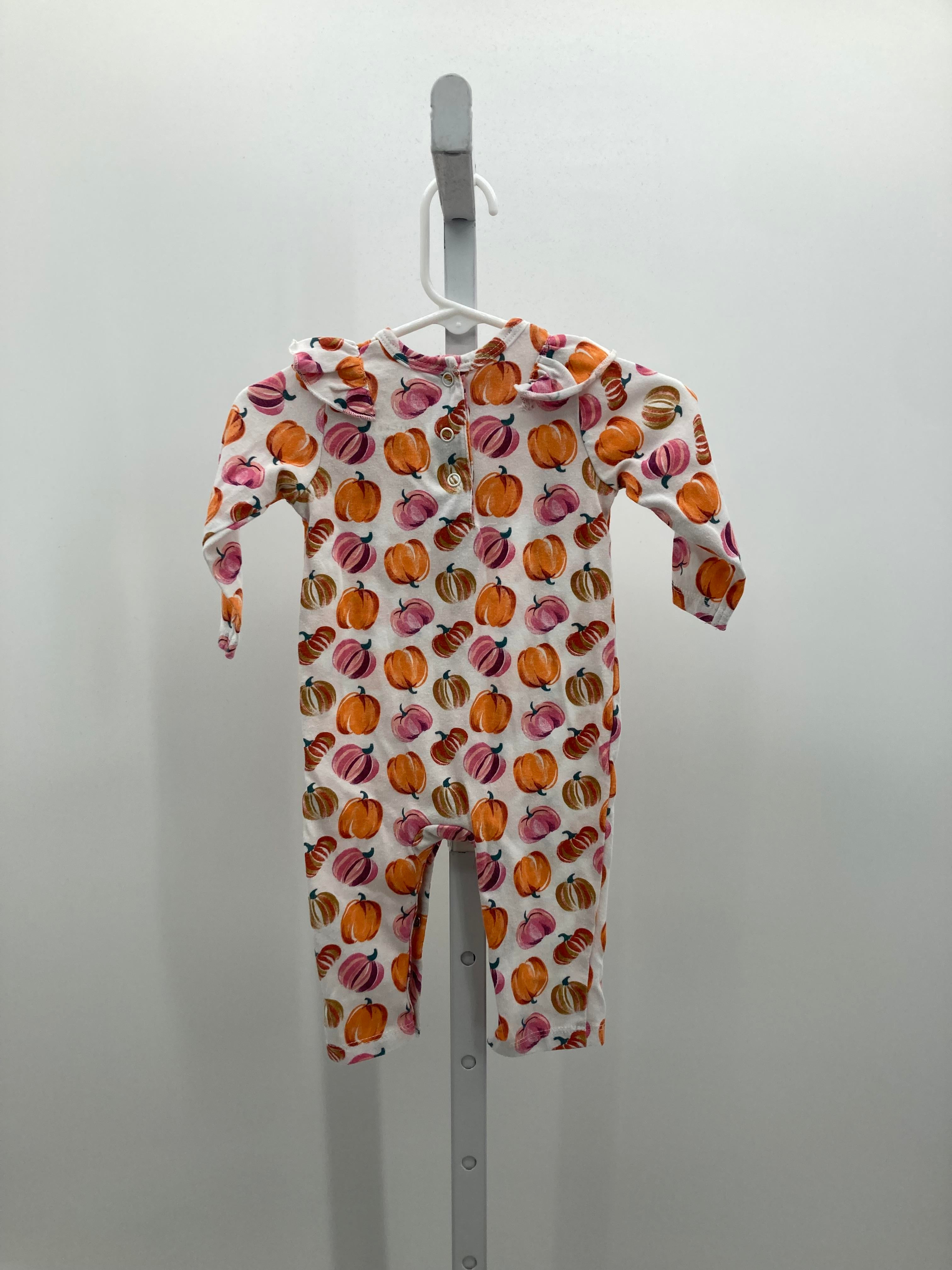 LONG SLV ROMPER PUMPKINS