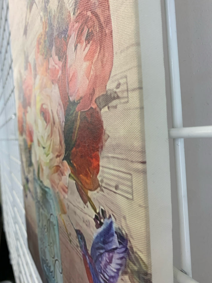 IT IS WELL WITH MY SOUL HUMMINGBIRD MUSIC CANVAS PRINT.