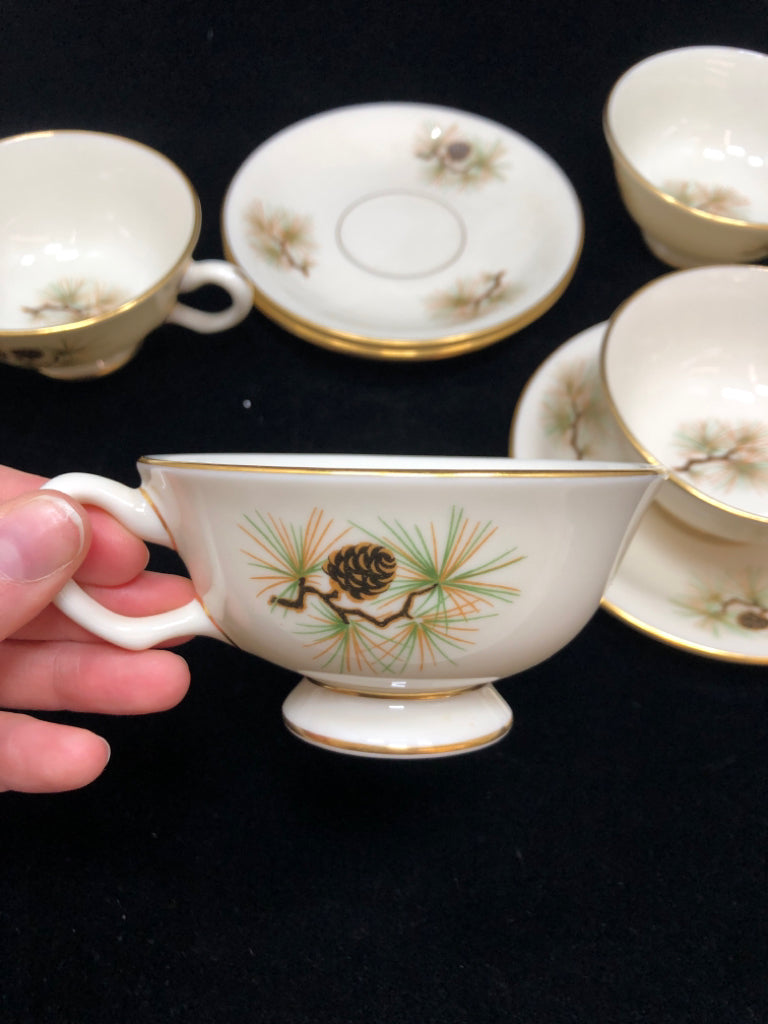 20PC PINECONE DISH SET - LENOX - SRV FOR 4.