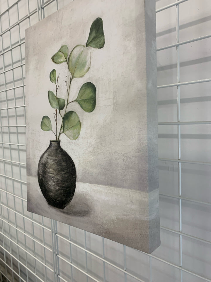 EUCALYPTUS VASE CANVAS WALL ART.