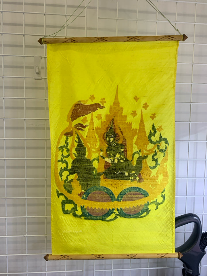YELLOW BUDDHA SCROLL.