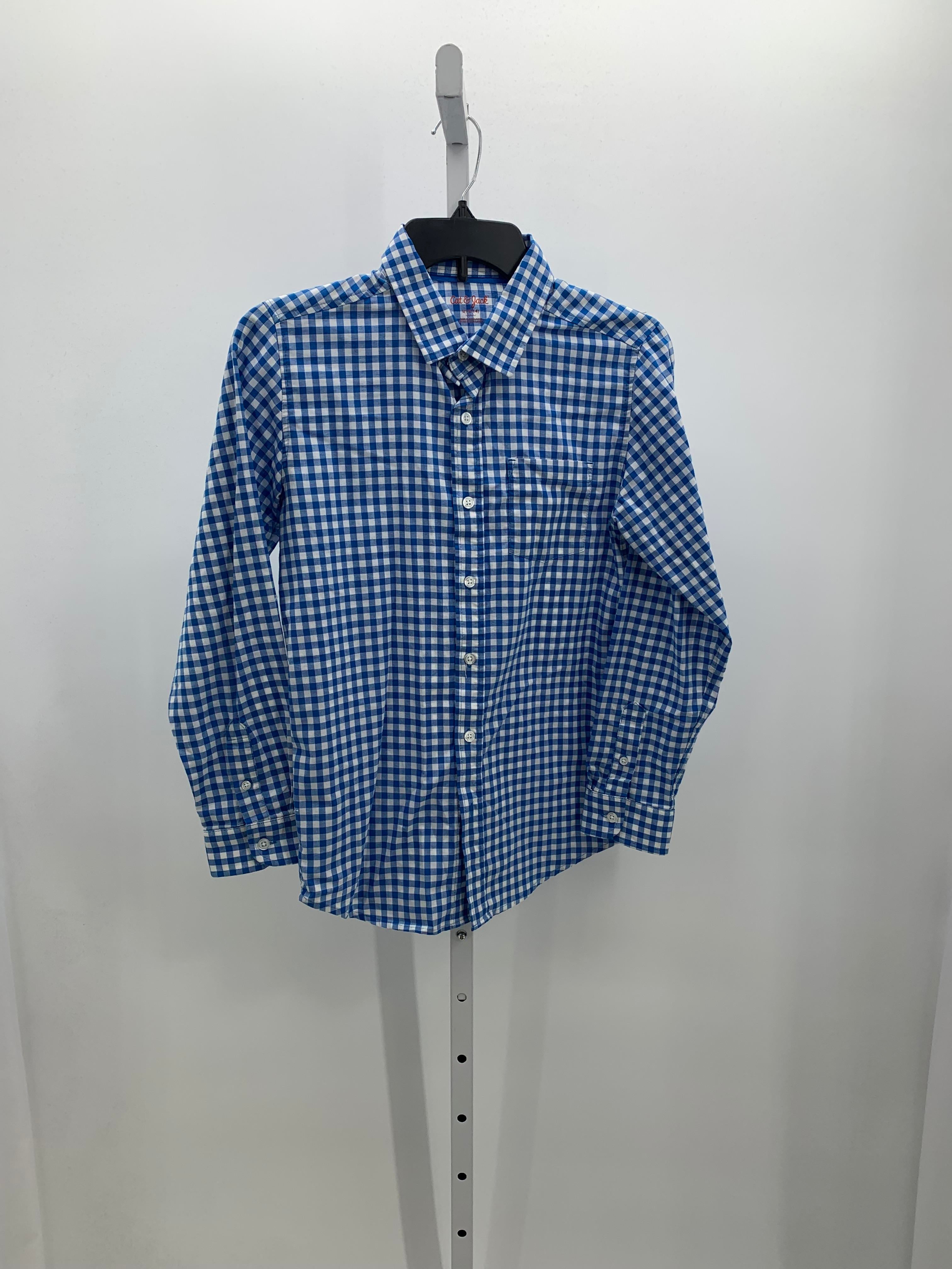 WHITE PLAID BTN DOWN