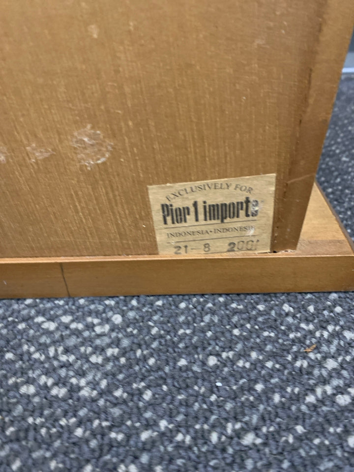 CD MEDIA SHELF FAUX BAMBOO LOOK.