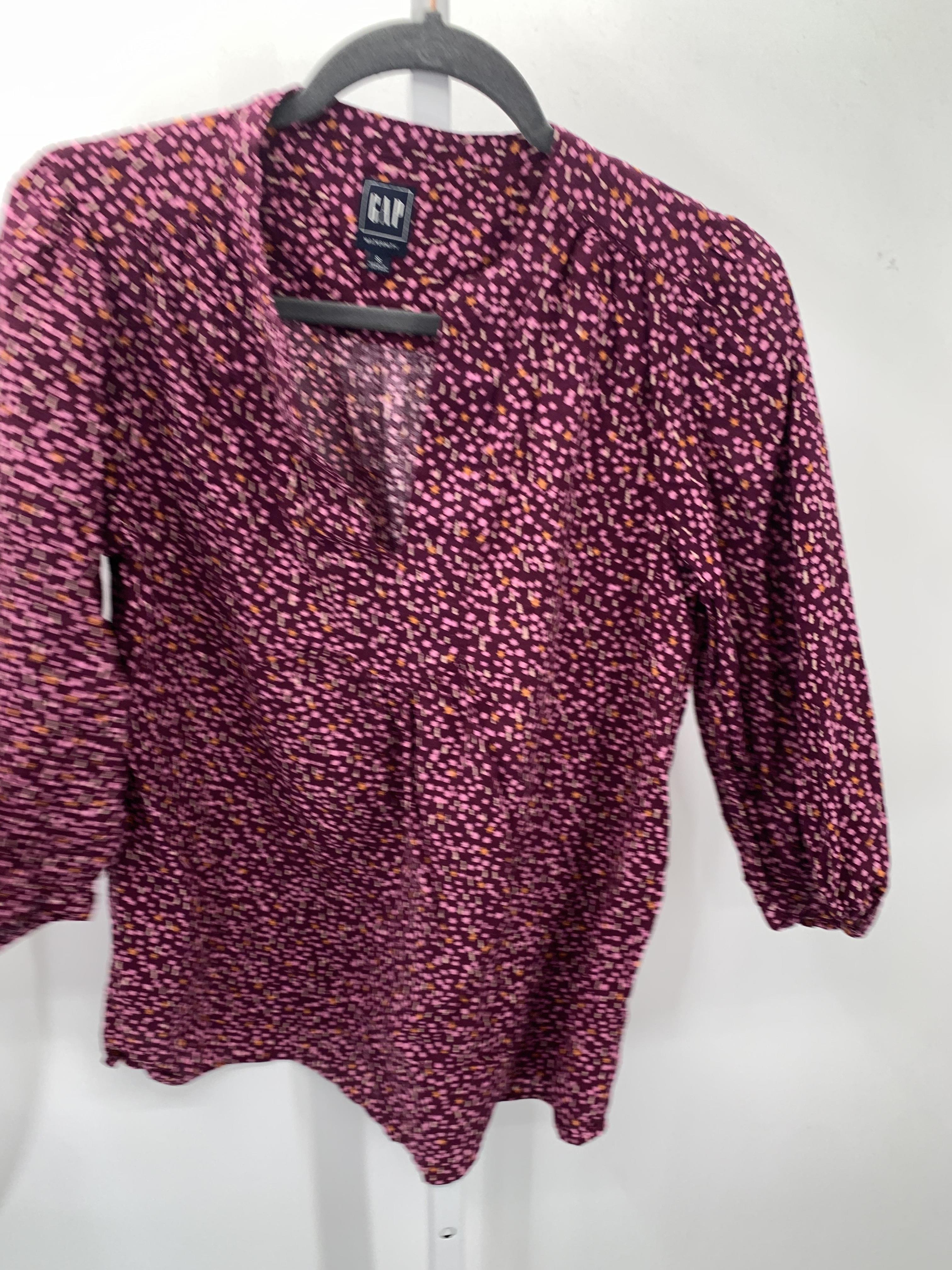G Diapers Purple Size Small Maternity 3/4 Sleeve Shirt