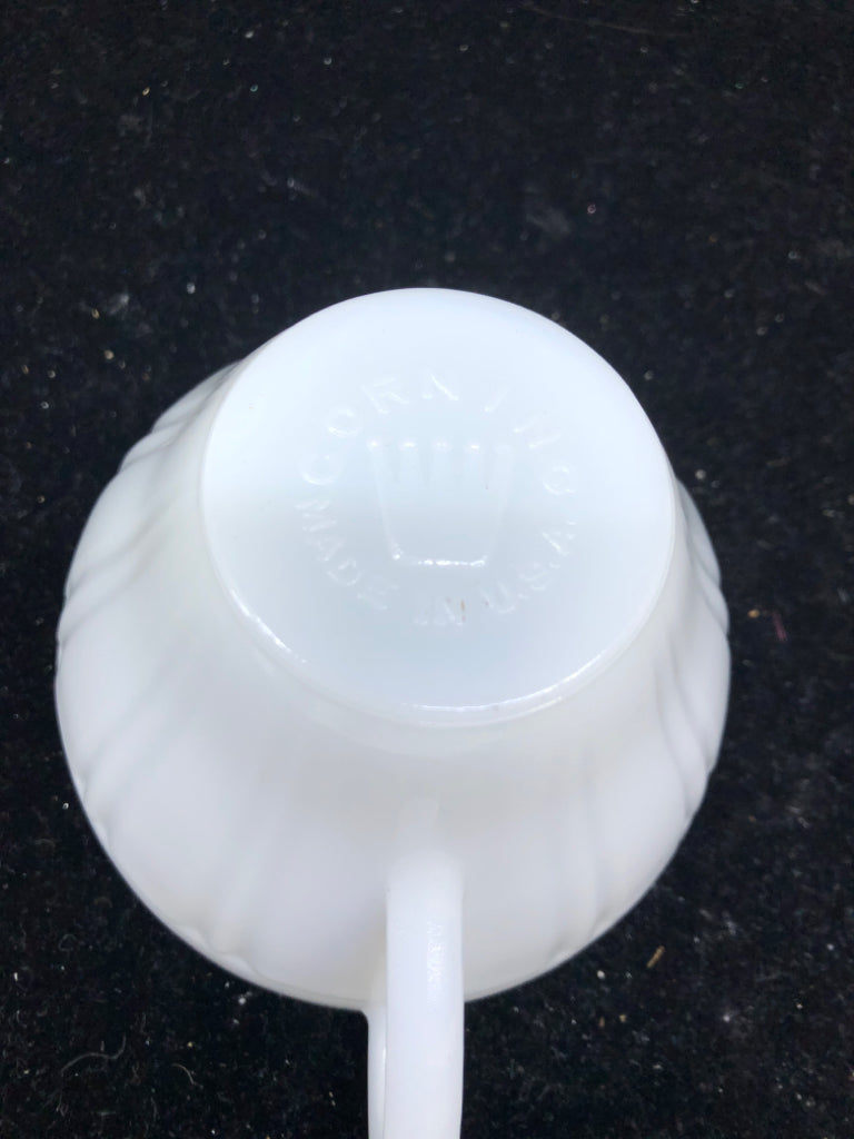 VTG MILK GLASS CORNING WARE TEACUP/SAUCER.